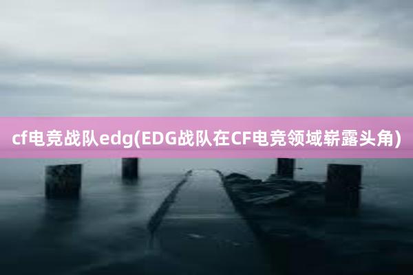 cf电竞战队edg(EDG战队在CF电竞领域崭露头角)