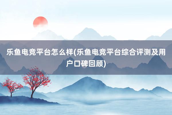 乐鱼电竞平台怎么样(乐鱼电竞平台综合评测及用户口碑回顾)