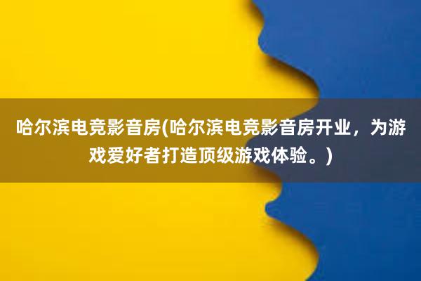 哈尔滨电竞影音房(哈尔滨电竞影音房开业，为游戏爱好者打造顶级游戏体验。)