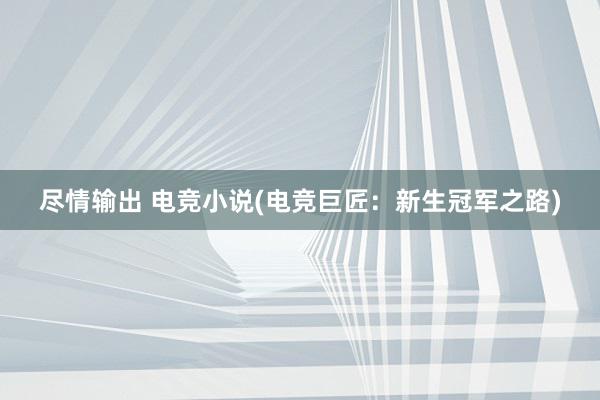 尽情输出 电竞小说(电竞巨匠：新生冠军之路)