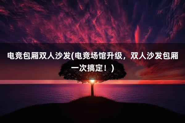 电竞包厢双人沙发(电竞场馆升级，双人沙发包厢一次搞定！)