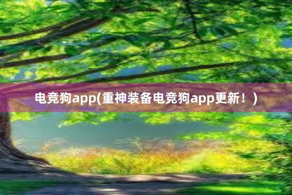 电竞狗app(重神装备电竞狗app更新！)