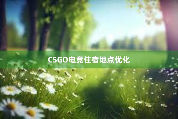 CSGO电竞住宿地点优化