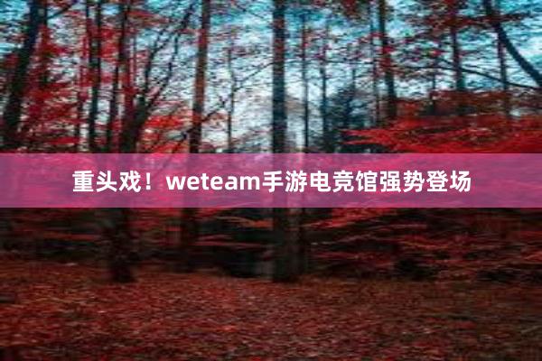 重头戏！weteam手游电竞馆强势登场