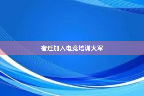 宿迁加入电竞培训大军