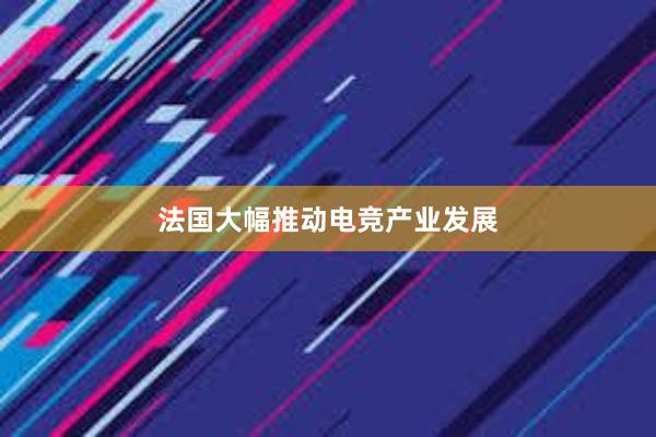 法国大幅推动电竞产业发展