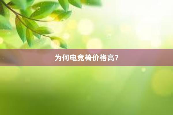 为何电竞椅价格高？