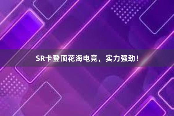 SR卡登顶花海电竞，实力强劲！